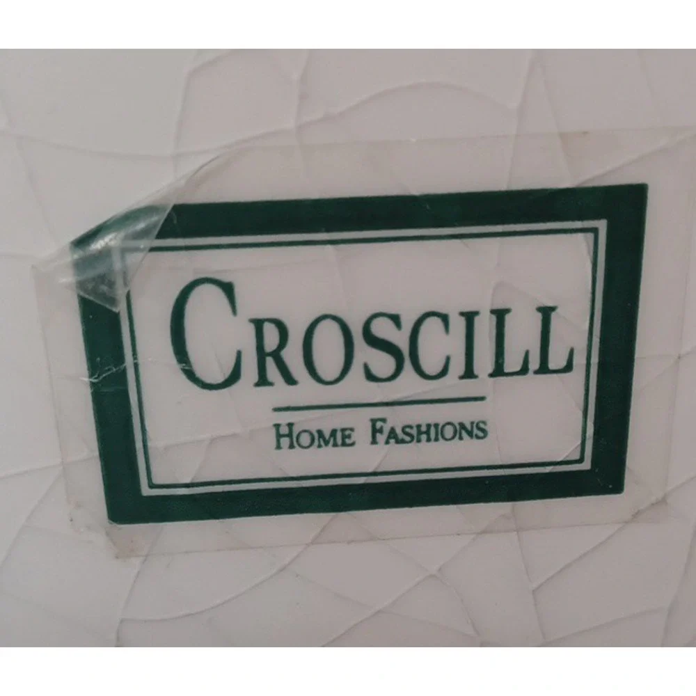 Croscill Tuscany Crackle Vine Glaze Earthenware Tissue Box Cover *CHIP
